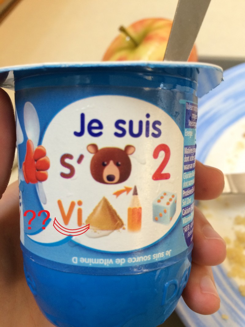 Danone n'a pas su représenter le son "vi" dans son rébus. Y-avait-il un dessin pour représenter la "vie"?